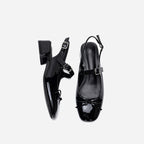 Belle Bow Slingbacks – Colette | Black