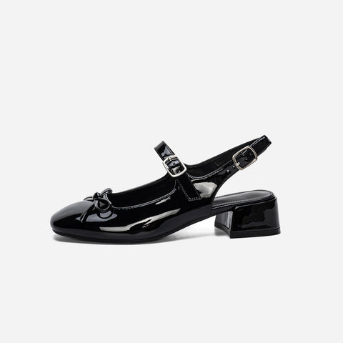 Belle Bow Slingbacks – Colette | Black