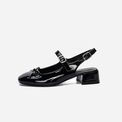 Belle Bow Slingbacks – Colette | Black