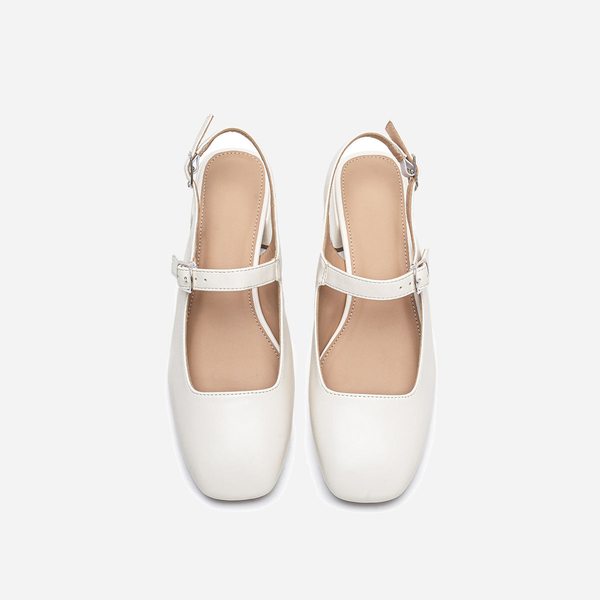 Belle Bow Slingbacks – Audrey | White