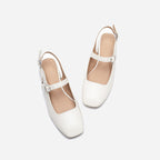 Belle Bow Slingbacks – Audrey | White