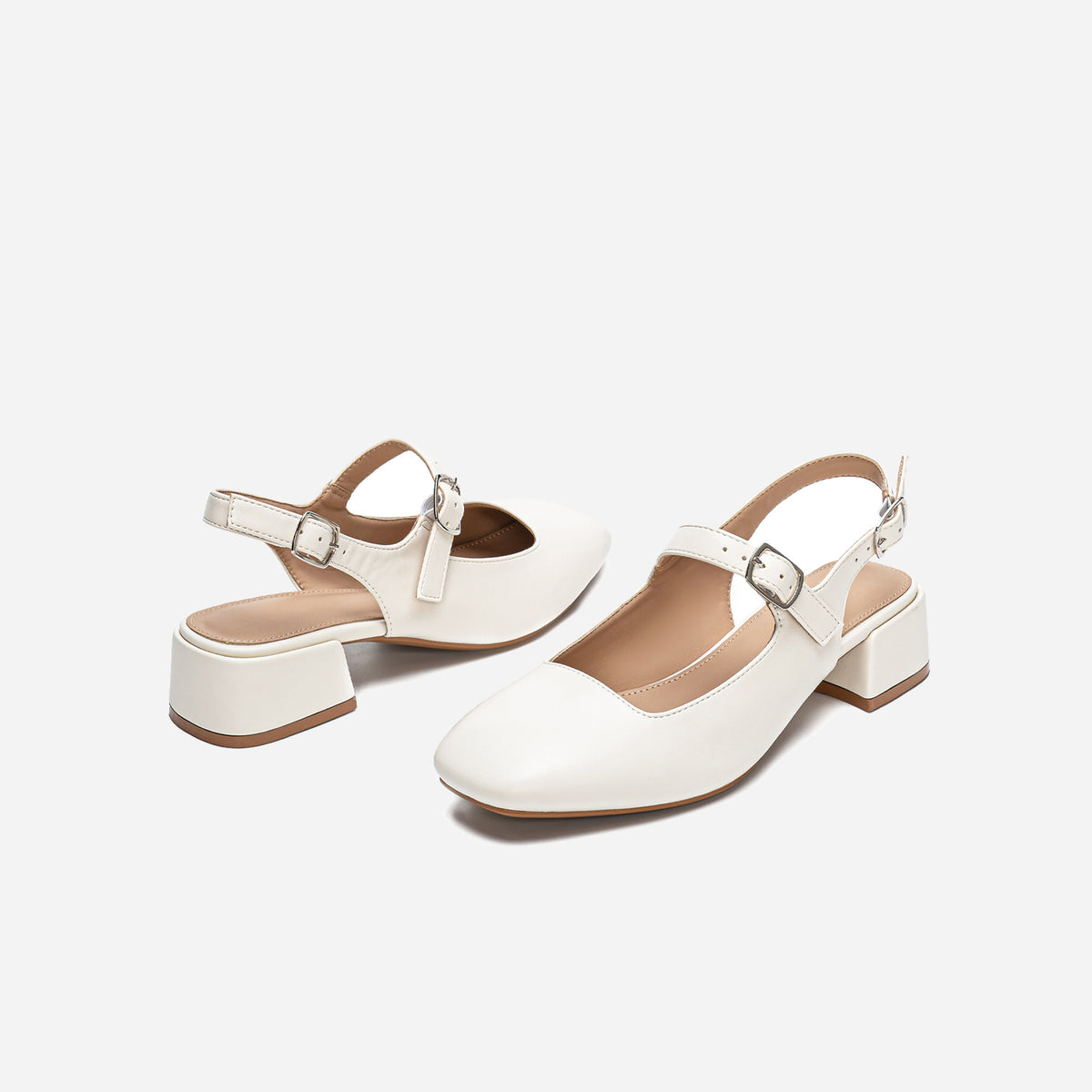 Belle Bow Slingbacks – Audrey | White