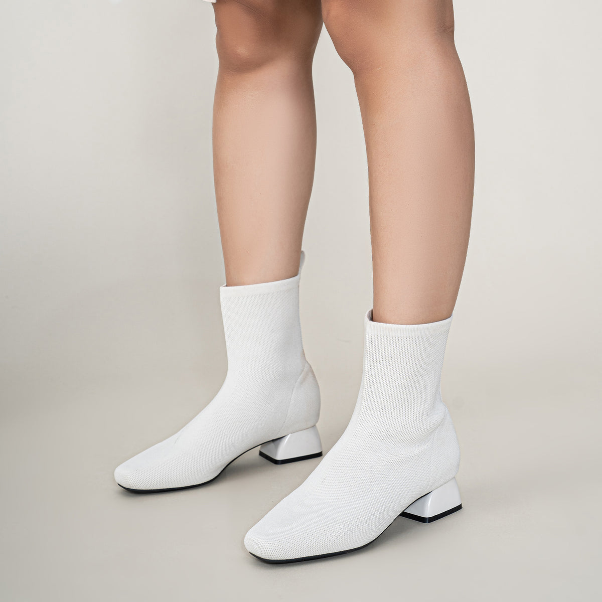 Grace heel Boots - Aria | White
