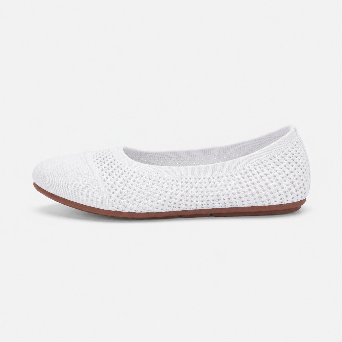 Breeze Round Flats (Lotus) | White