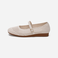 Breeze Square-toe Mary Janes (Alyssum) | Beige