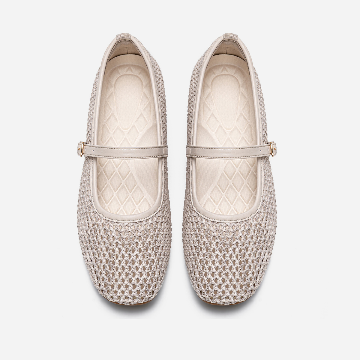 Breeze Square-toe Mary Janes (Linum）| Camel