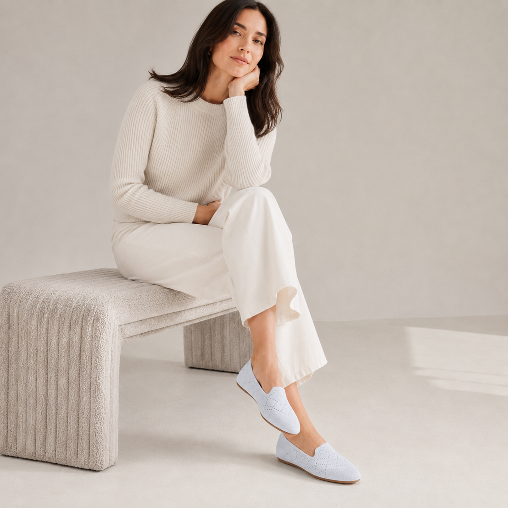 Breeze Almond Loafers （Daisy) | Mist Blue