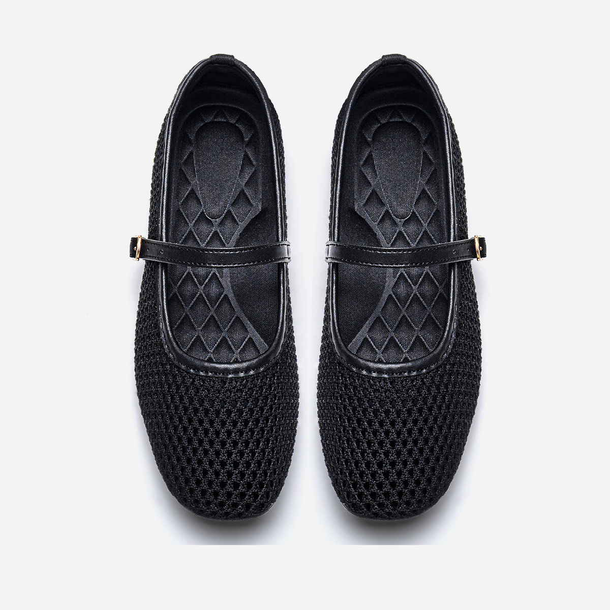 Breeze Square-toe Mary Janes (Linum）| Black
