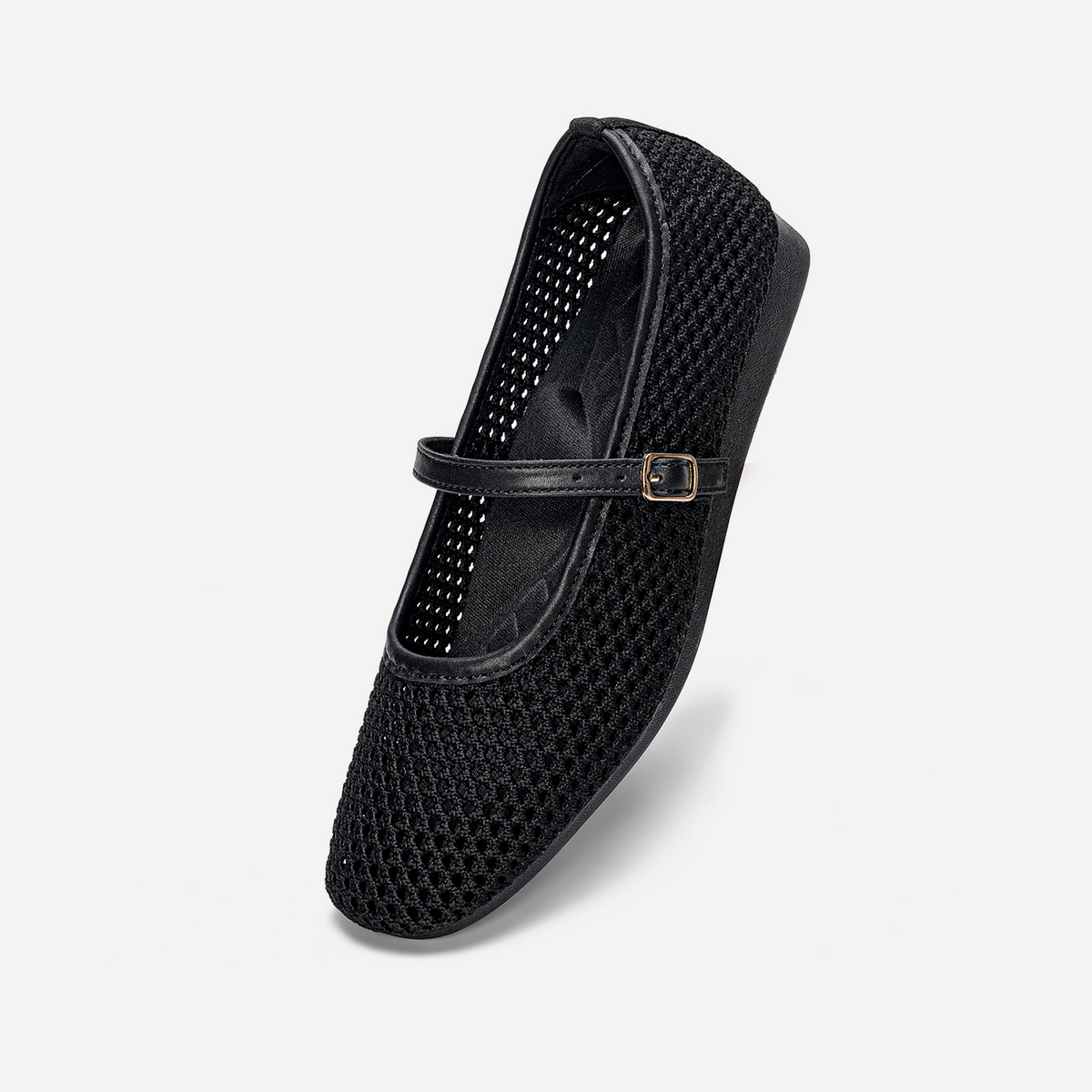 Breeze Square-toe Mary Janes (Linum）| Black