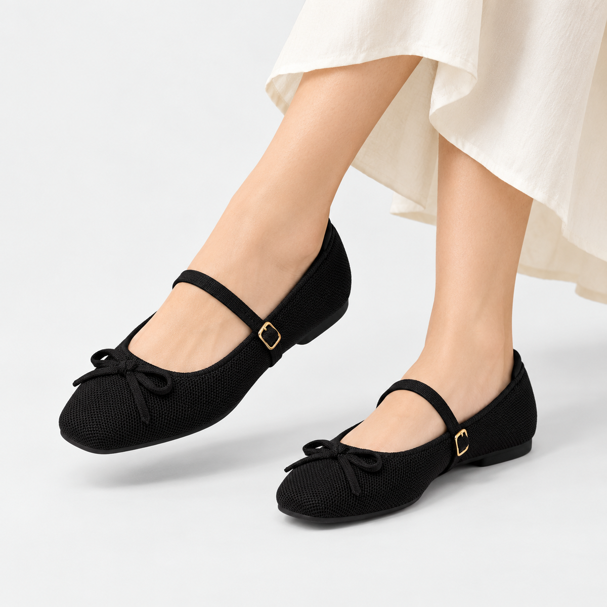 Meadow Mary Jane - Ella | Black With Bow
