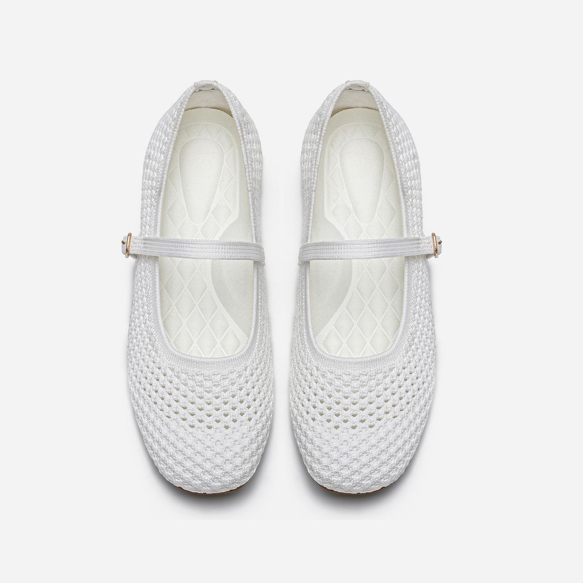 Breeze Square-toe Mary Janes (Alyssum) | White