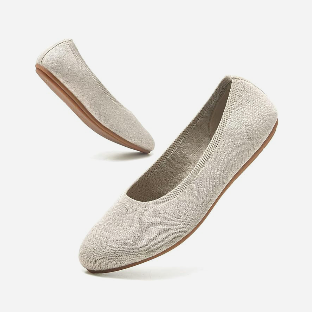 Meadow Round Flats (Clover) | Beige