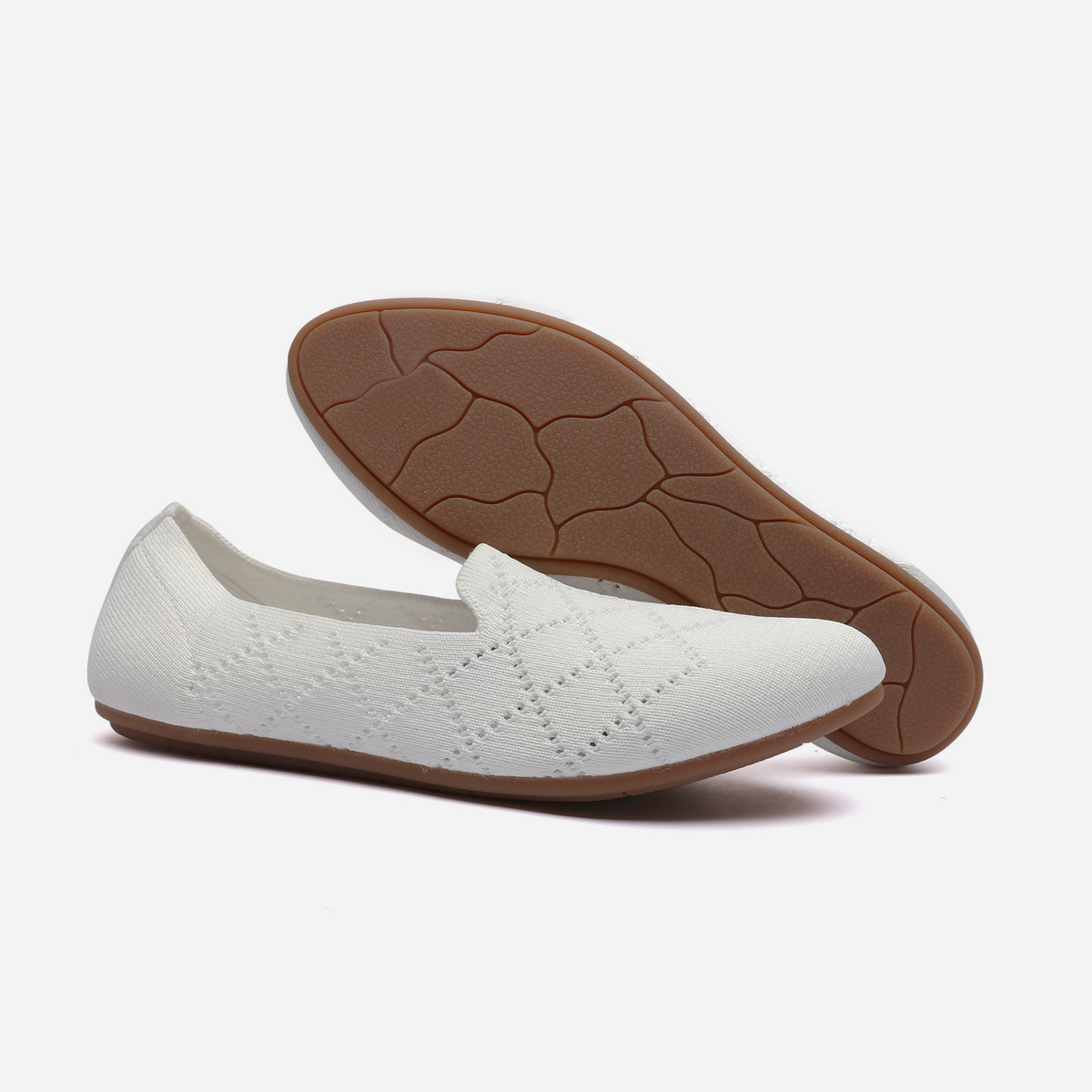 Breeze Almond Loafers （Daisy) | White