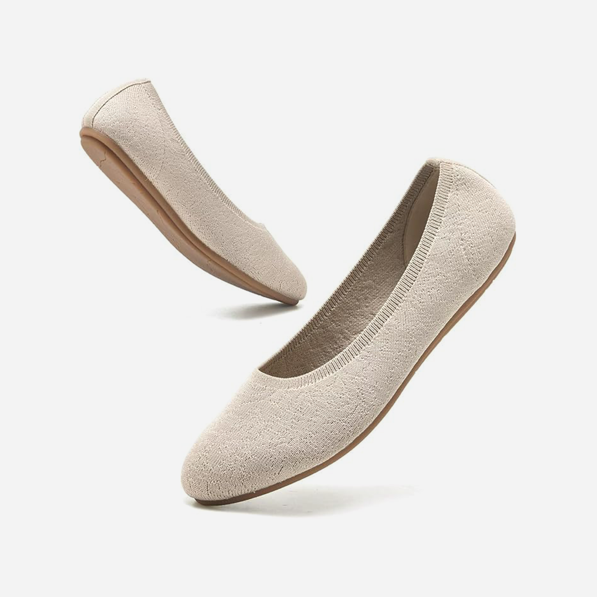 Meadow Round Flats (Clover) | Blush Pink