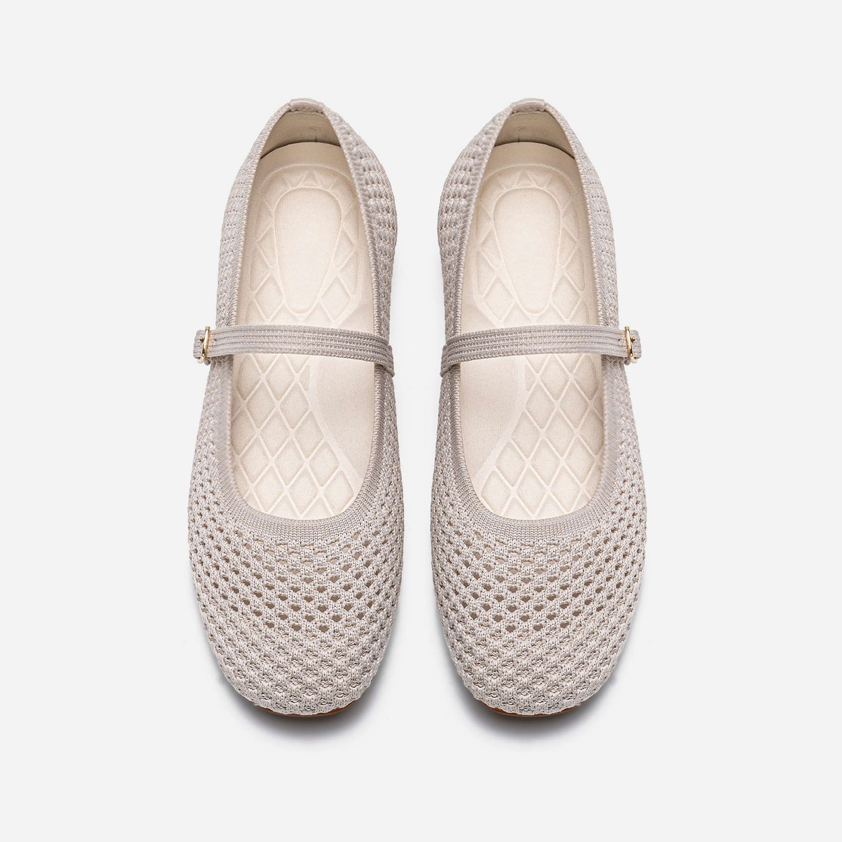Breeze Square-toe Mary Janes (Alyssum) | Beige