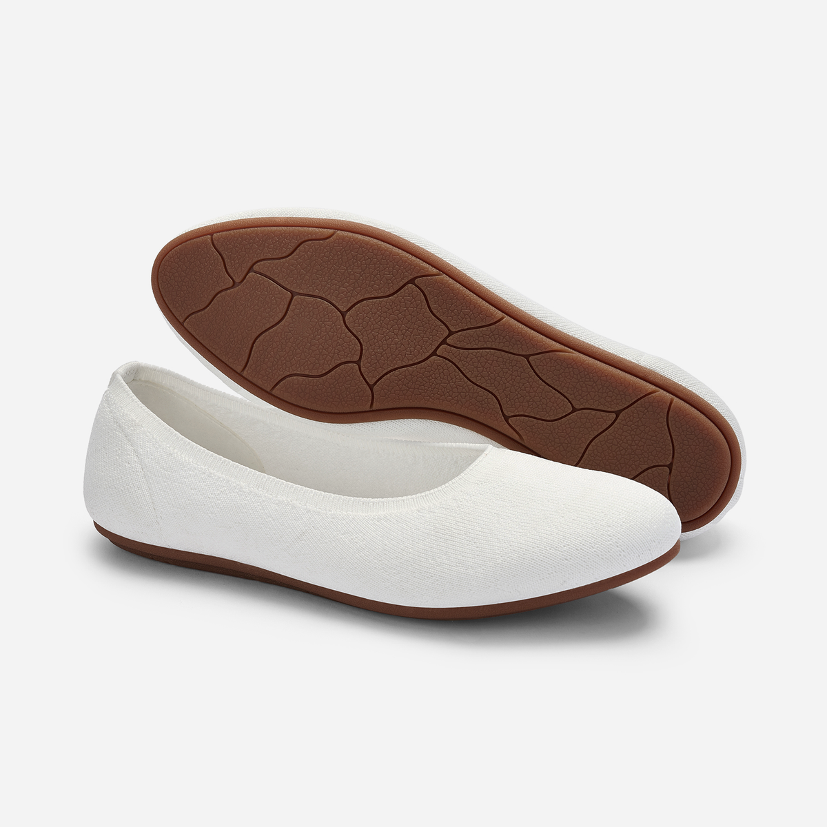 Meadow Round Flats (Clover) | White