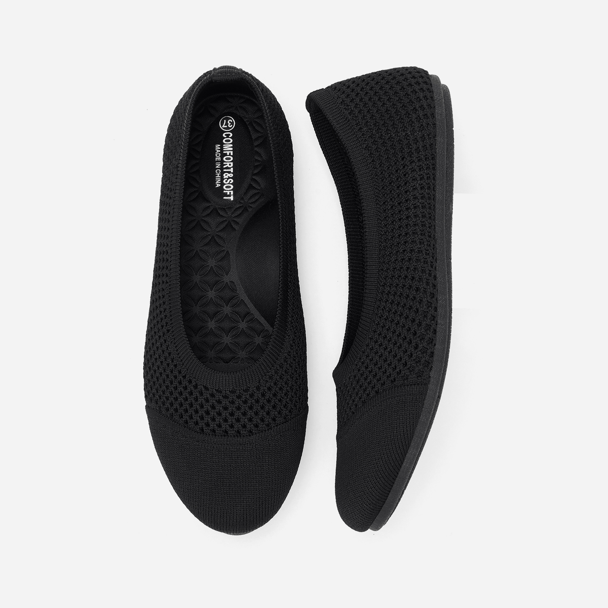 Breeze Round Flats (Lotus) | Black B