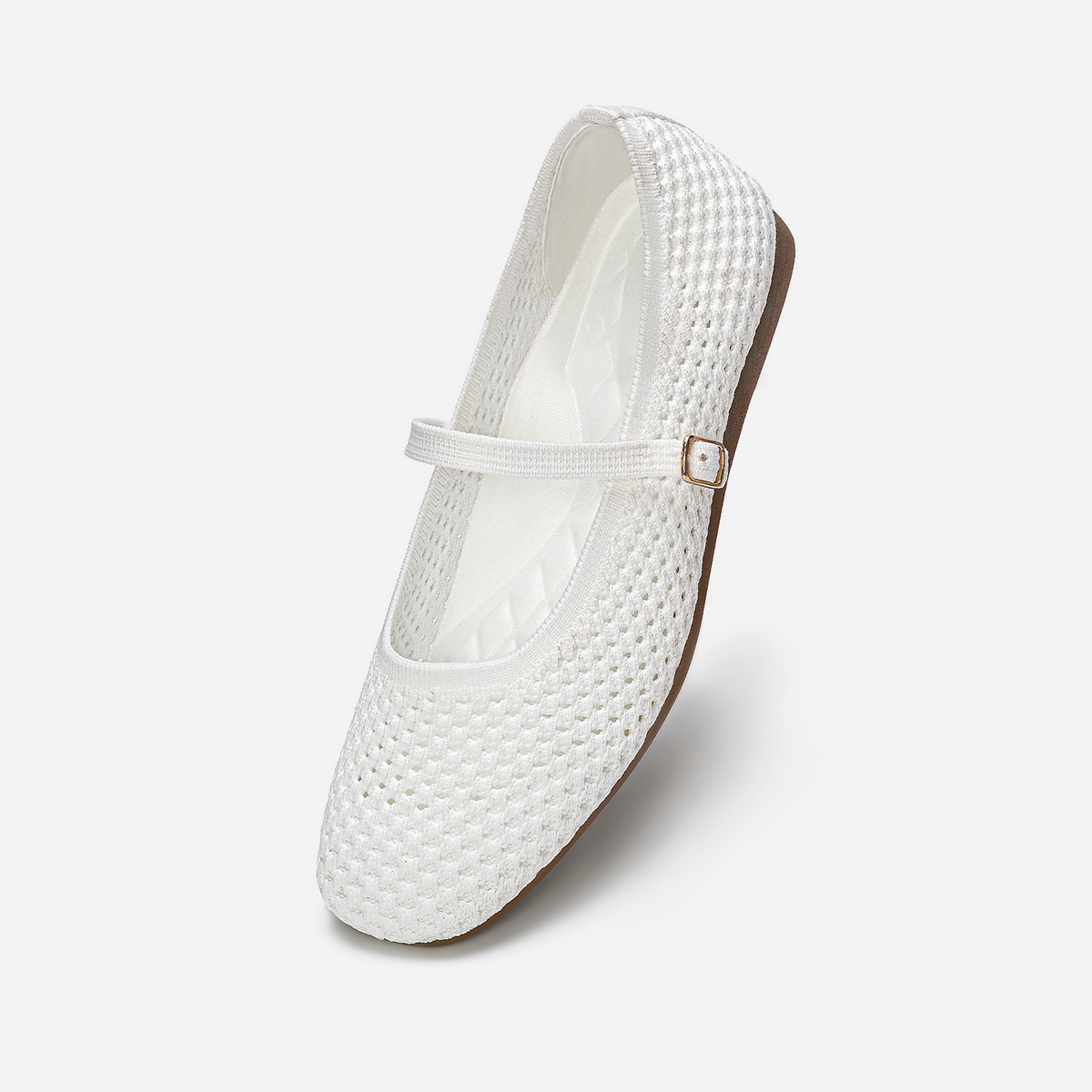 Breeze Square-toe Mary Janes (Alyssum) | White