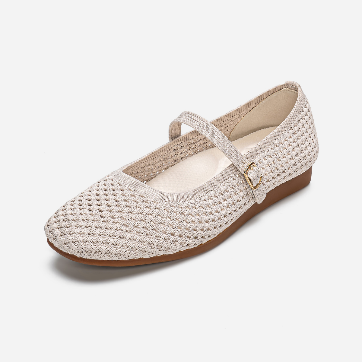Breeze Square-toe Mary Janes (Alyssum) | Beige