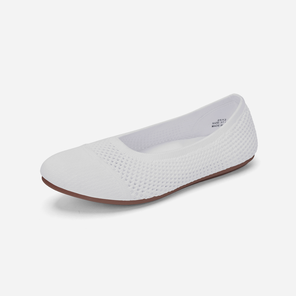 Breeze Round Flats (Lotus) | White