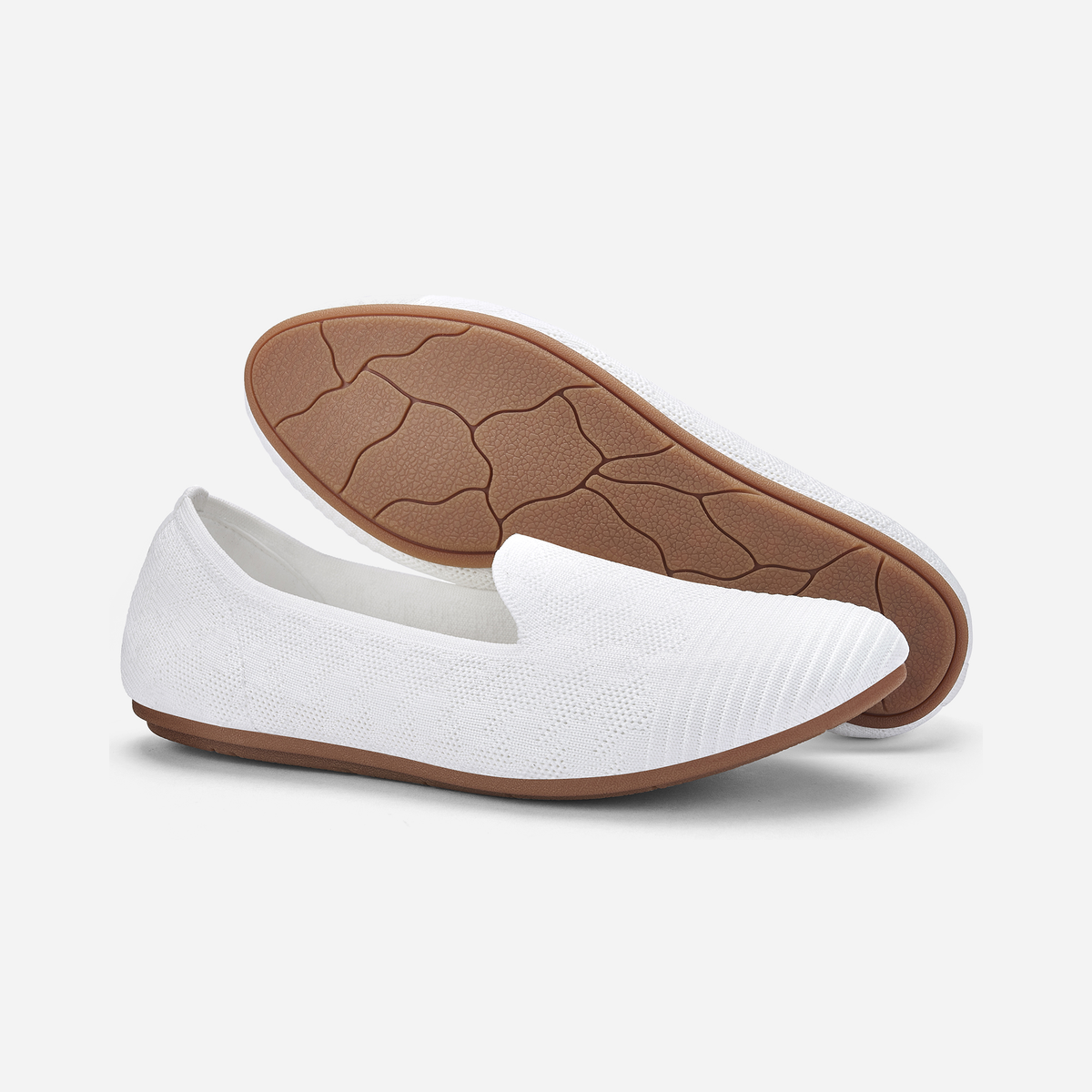 Meadow Round Loafers (Tulip) | White