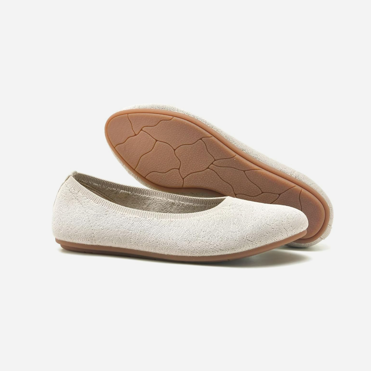 Meadow Round Flats (Clover) | Beige