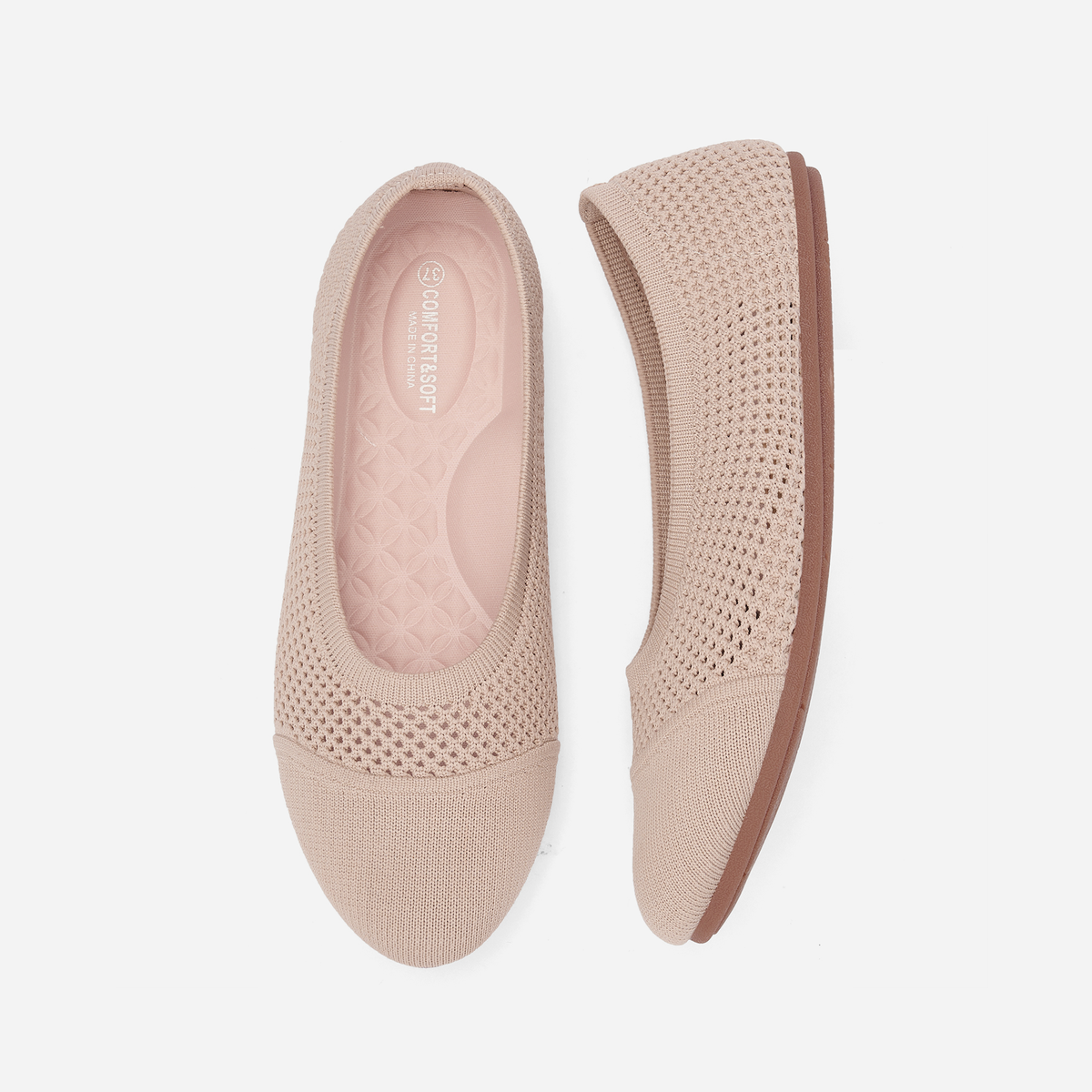 Breeze Round Flats (Lotus) | Blush Pink