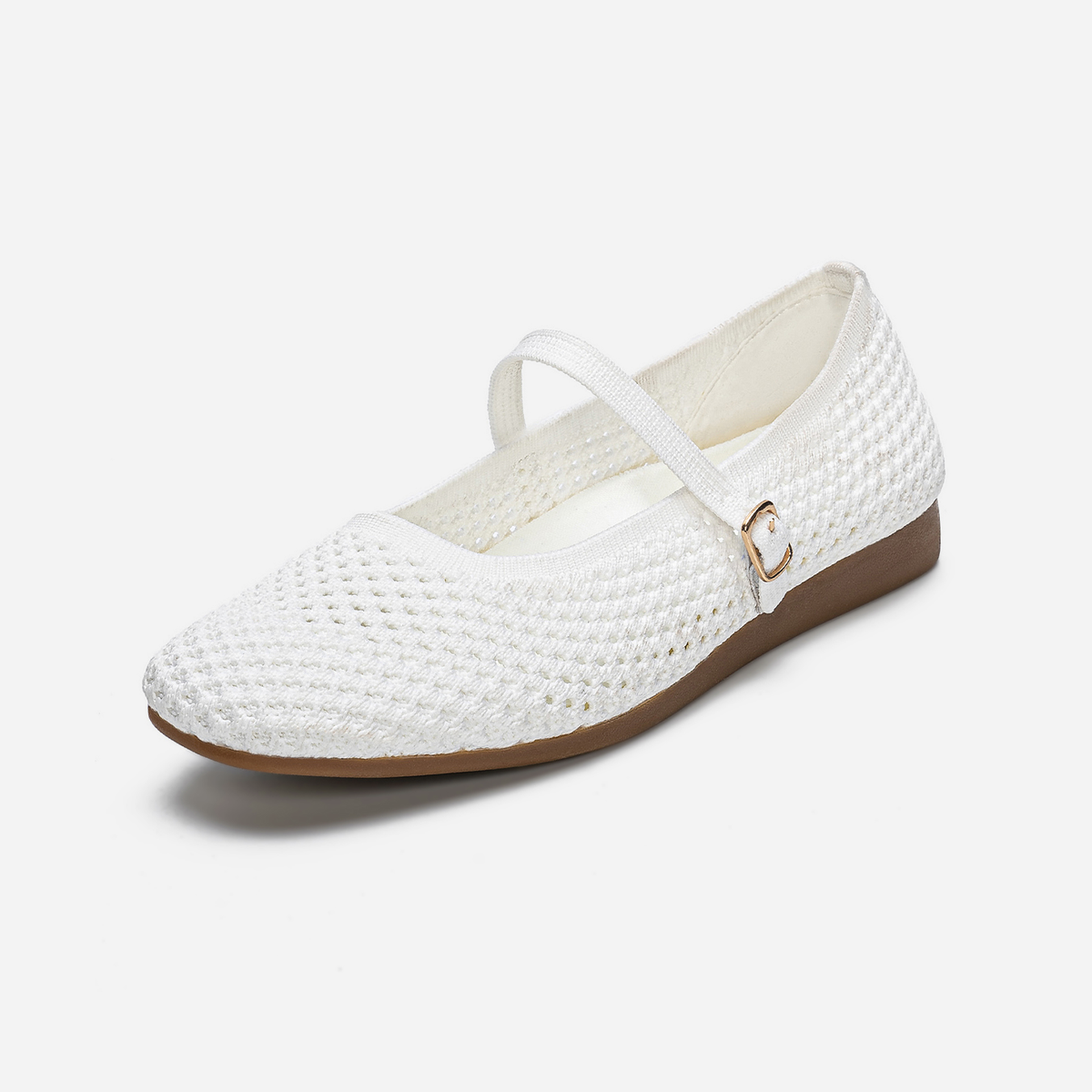 Breeze Square-toe Mary Janes (Alyssum) | White