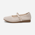 Breeze Square-toe Mary Janes (Linum）| Camel