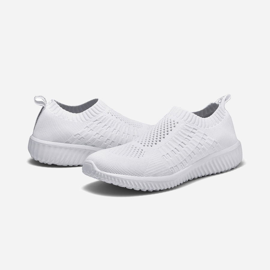 Tiosebon Strider Cruise white knit walking shoe
