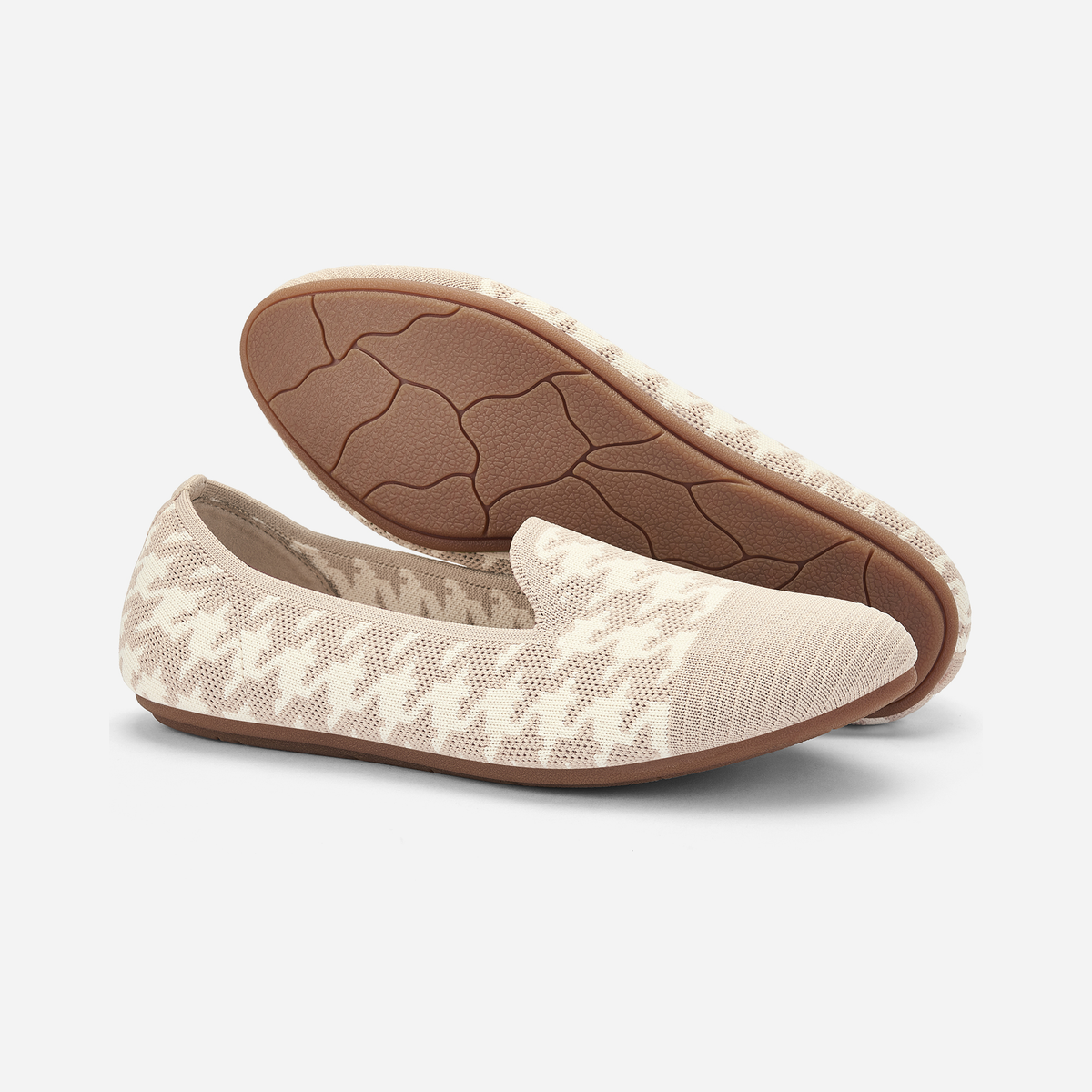 Meadow Round Loafers (Tulip) |  Beige/White