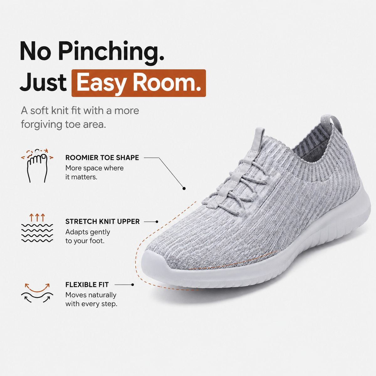 Tiosebon® Gliders | Grey/White