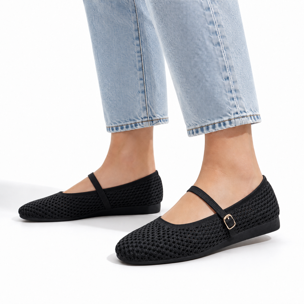 Breeze Square-toe Mary Janes (Alyssum) | Black