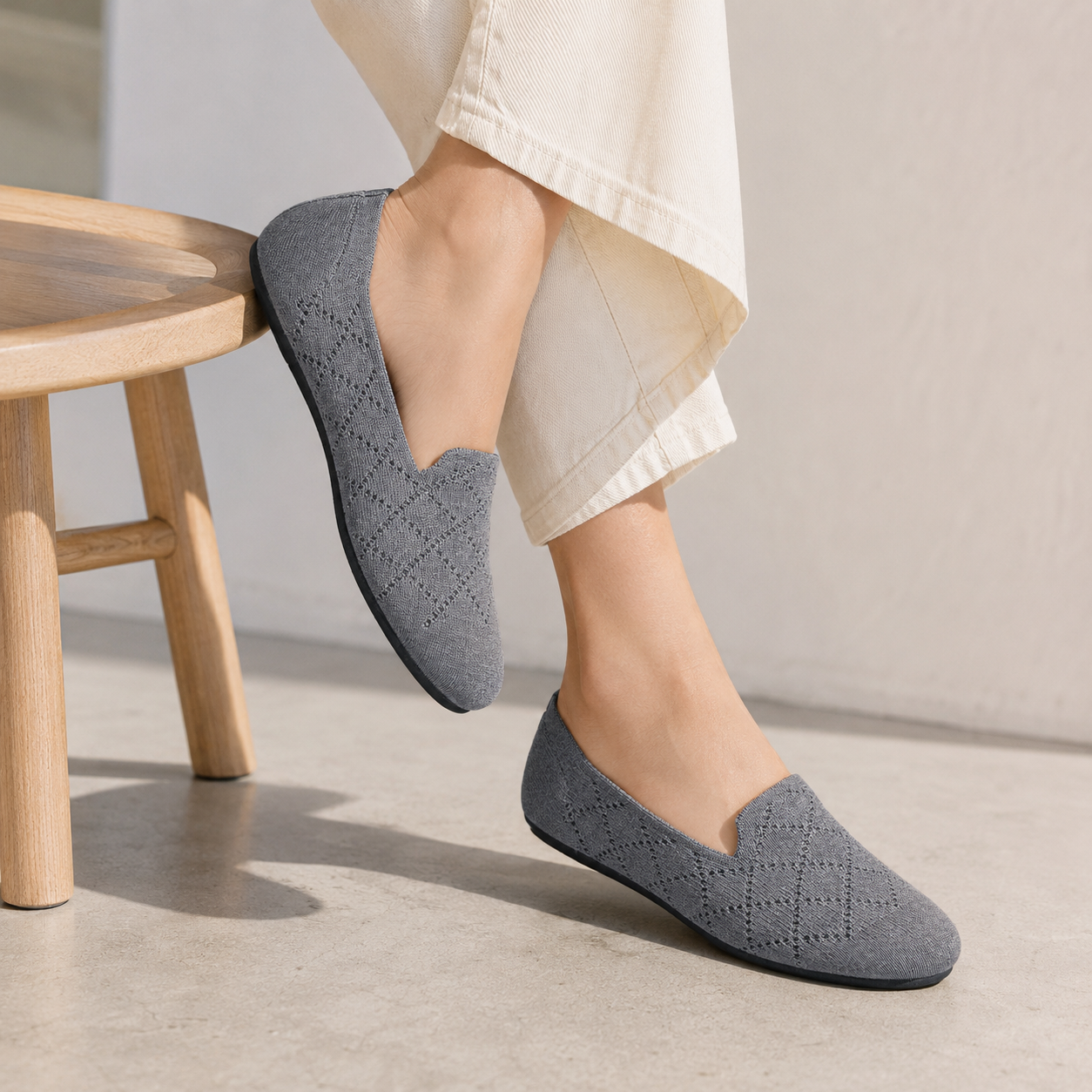 Breeze Almond Loafers （Daisy) | Gray