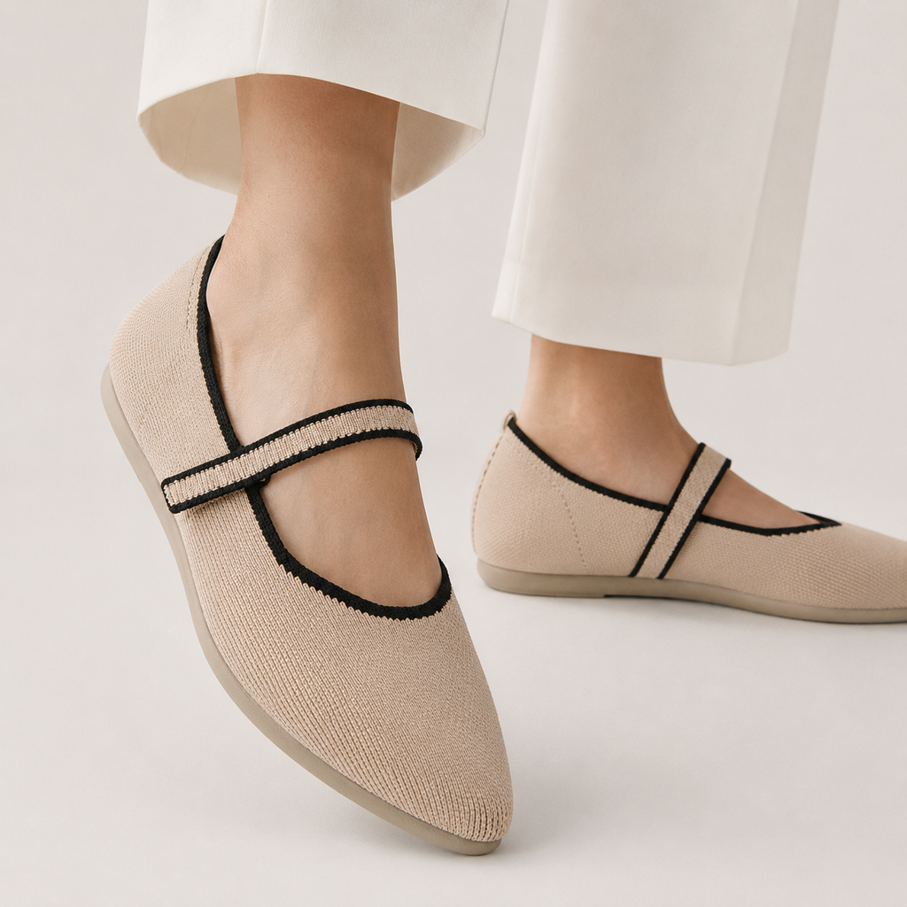 Meadow Almond Mary Jane (Lily）| Beige