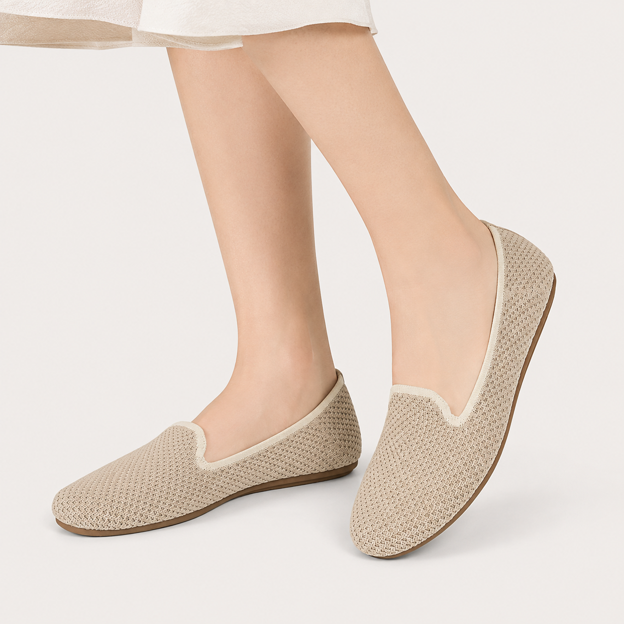 Meadow Almond Loafers (Jasmine）| Beige
