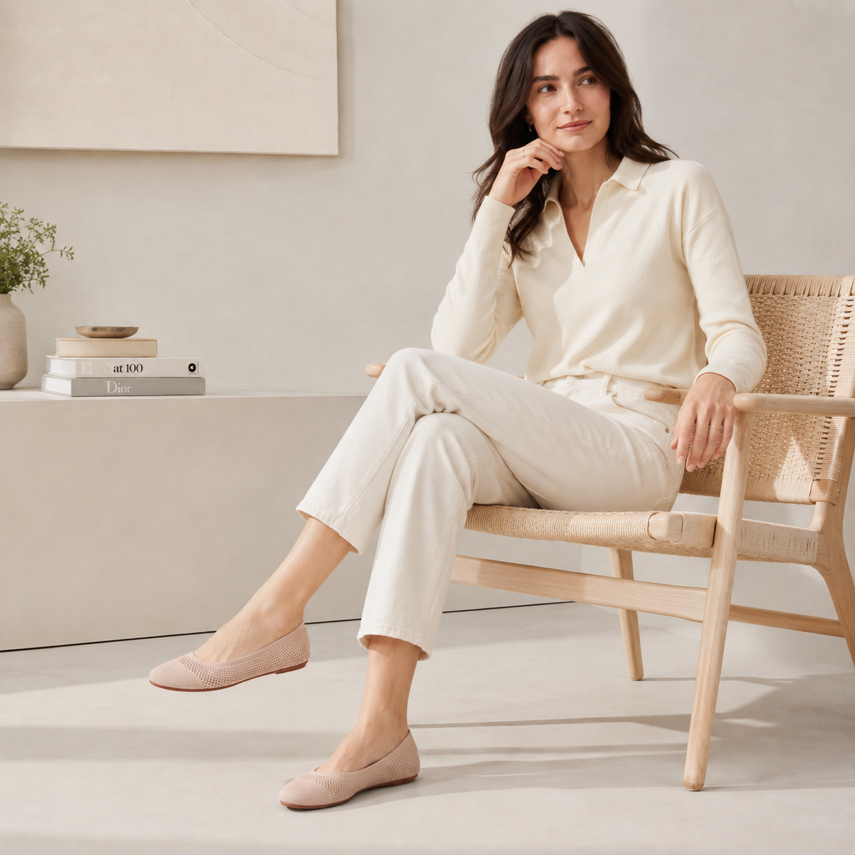 Breeze Round Flats (Lotus) | Blush Pink
