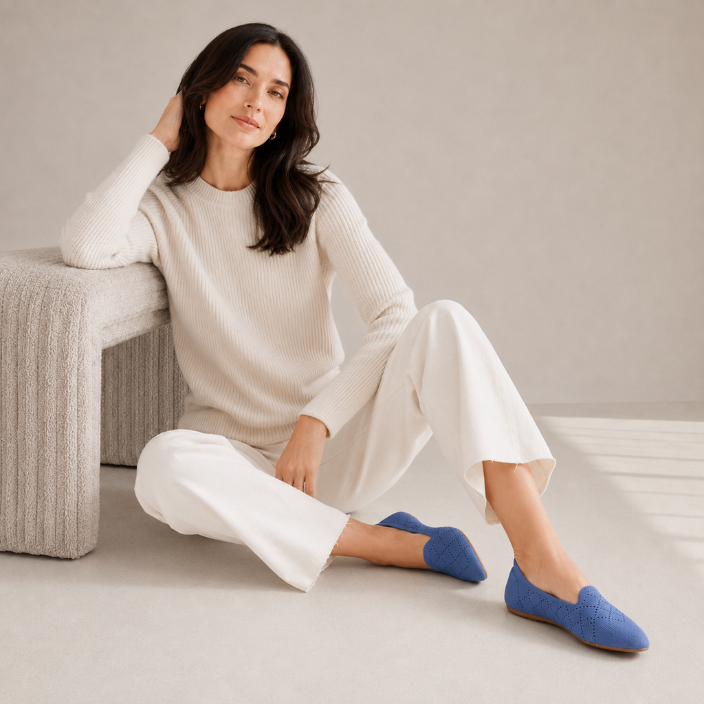 Breeze Almond Loafers （Daisy) | Royal Blue