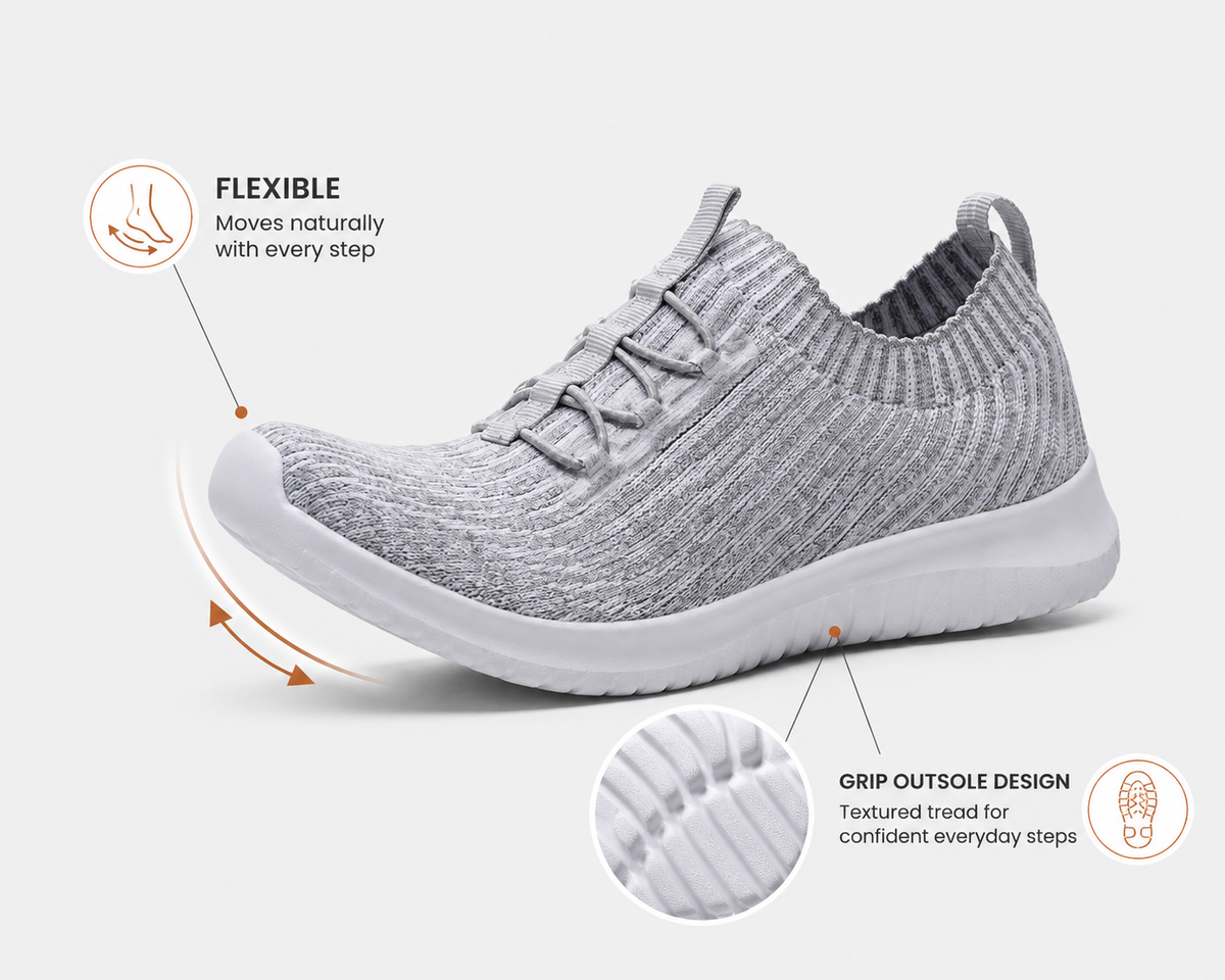 Flexible & Grip Outsole