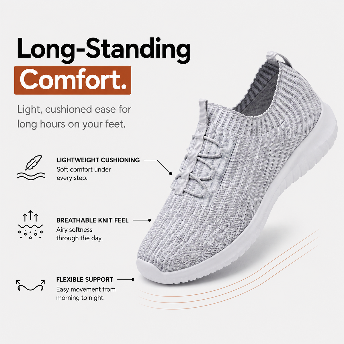 Tiosebon® Gliders | Grey/White