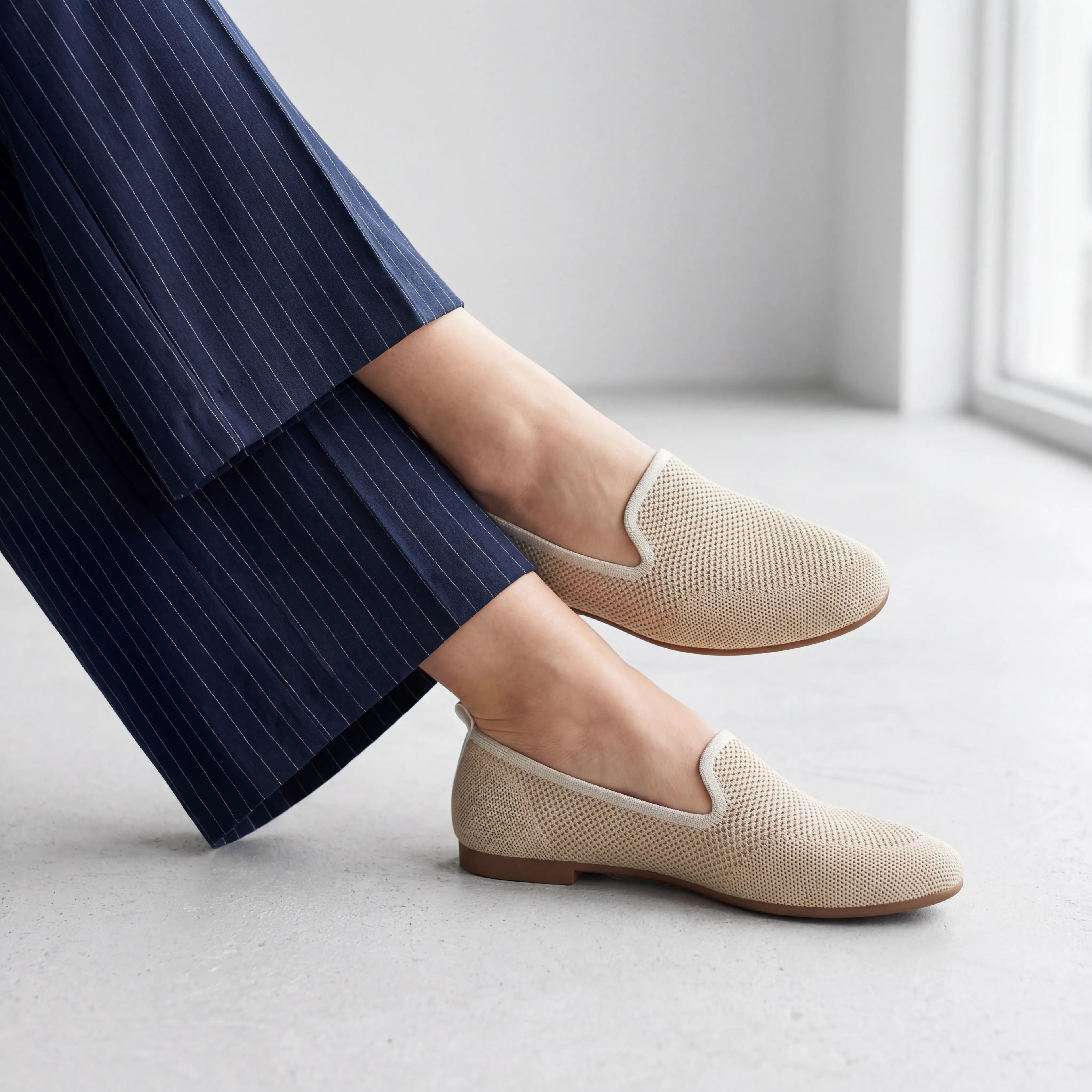 Meadow Almond Loafers (Jasmine）| Beige