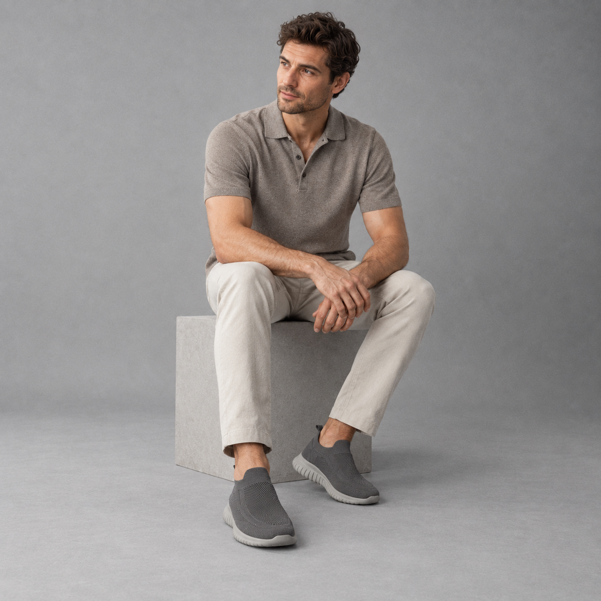 Harbor Slip ons-Flow | Deep Grey/White